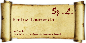 Szeicz Laurencia névjegykártya
